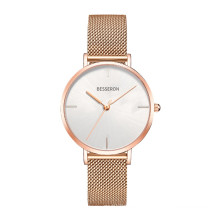 Oem classic brand watch japan movement custom lady fashion mesh strap watch wristwatch women